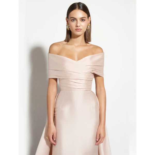 Zuhair Murad Shantung Long Dress - Dresses - Lebanese Haute Couture and Evening Gowns at Luxury Shoes 