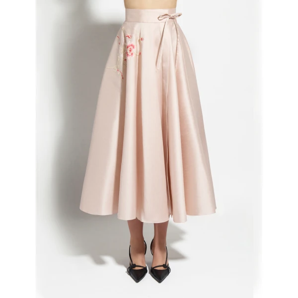Zuhair Murad Shantung Midi Skirt - Skirts - Lebanese Haute Couture and Evening Gowns at Luxury Shoes 