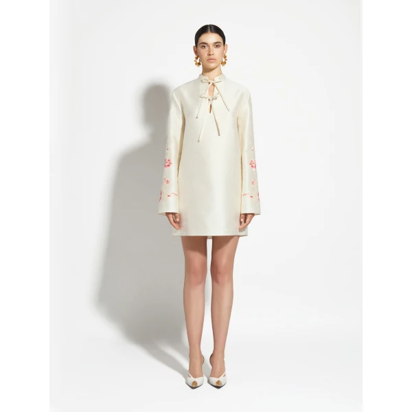 Zuhair Murad Shantung Mini Dress - Dresses - Lebanese Haute Couture and Evening Gowns at Luxury Shoes 