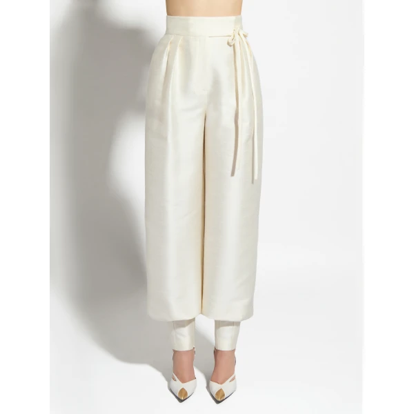 Zuhair Murad Shantung Trousers - Pants - Lebanese Haute Couture and Evening Gowns at Luxury Shoes 