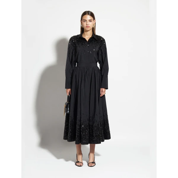 Zuhair Murad Taffeta Paillettes Shirt - Tops - Lebanese Haute Couture and Evening Gowns at Luxury Shoes 