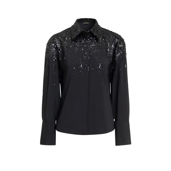 Zuhair Murad Taffeta Paillettes Shirt - Tops - Lebanese Haute Couture and Evening Gowns at Luxury Shoes 